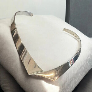 Vintage Alicia De La Paz .950 Silver Collar Necklace